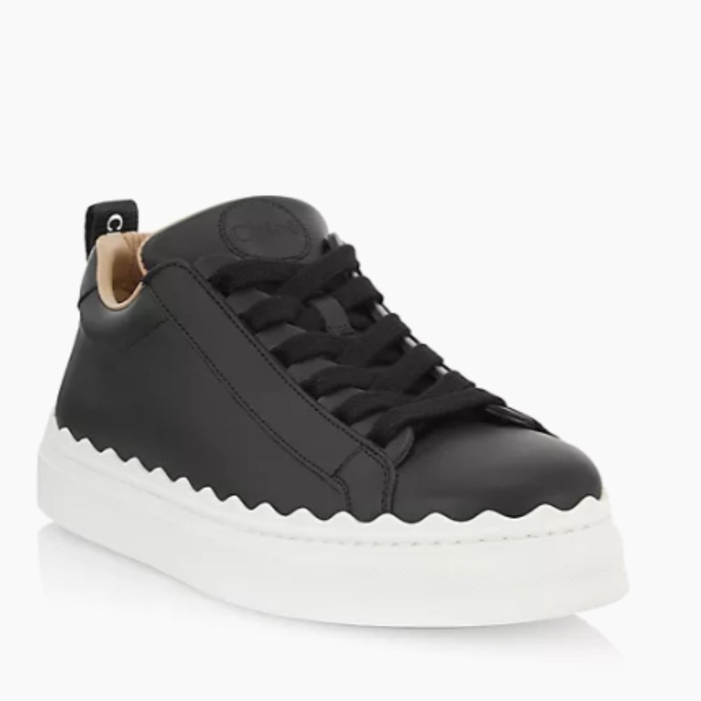 CHLOE  - Lauren Low Top Black Sneakers